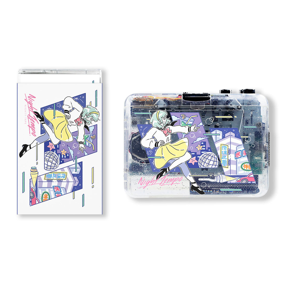 新品 Night Tempo「NIGHTY TAPE」カセット+プレイヤー-